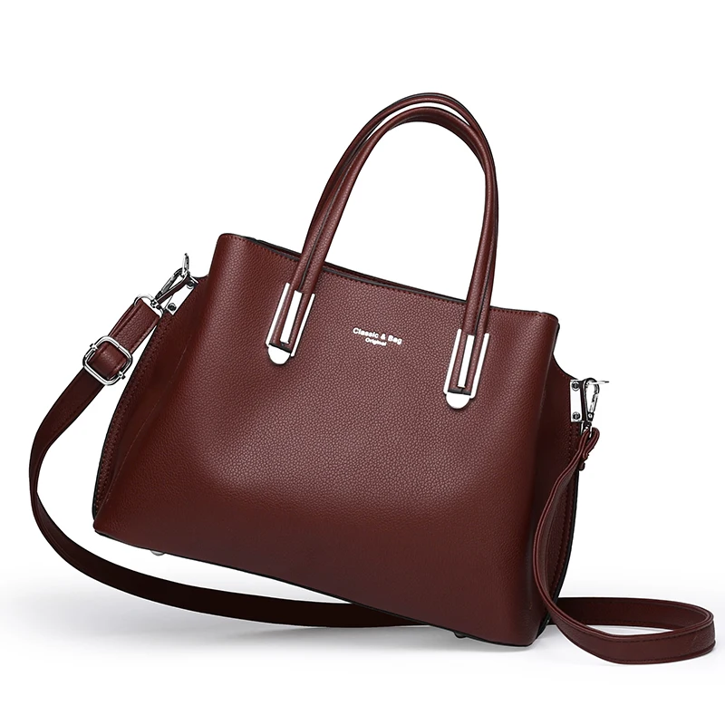 

2021 spring handbag new pu leather tote bag fashion bag