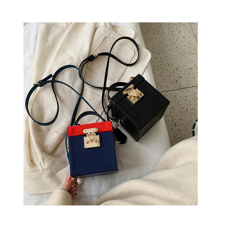

Luxury Brand Messenger Bags single crossbody Hand bags Mini Lock Box purse Women handbag, As the picture shown