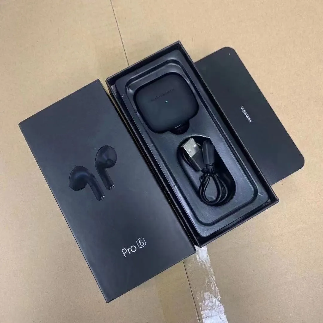 

Pro6 Earphones TWS BT 5.0 Wireless Headset Stereo Headphones Sport Earbud Earphone For iPhone 12 12 pro 12 pro max