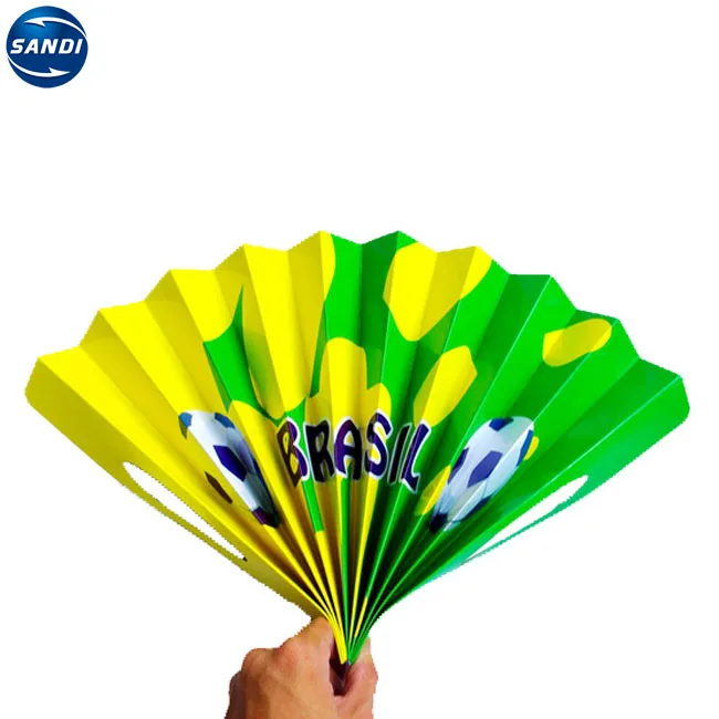 Promotional custom full color printed fan paper folding hand clapper
