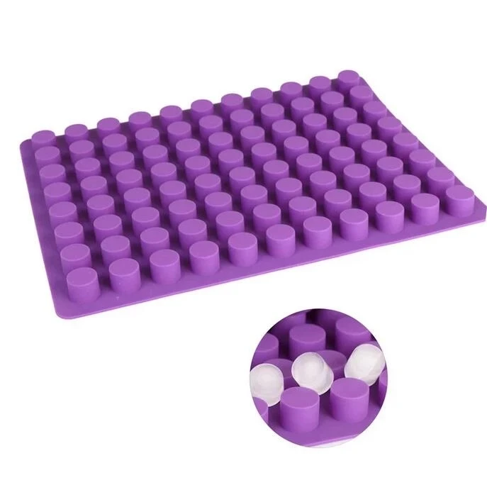 

Wholesale 88 Cavities Silicone Mini Cylinder Ice Cube Mold Candy 3D Chocolate Truffle Round Jelly Cake Mould