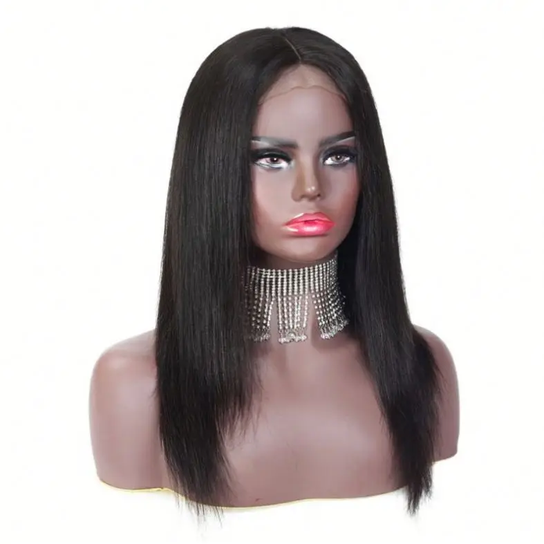 

Jh Men Women High Quality Lace Wigs Straight Hair Set Black Color, As show