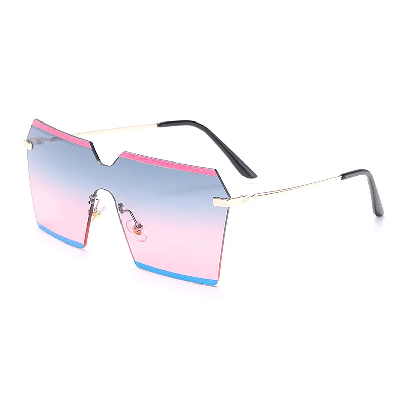 

2021 New Fashion Sunglass Rimless One Piece Gradient Lens China Sunglasses Unisex