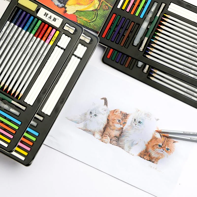 
artist drawing water soluble watercolor pastel pencil set 