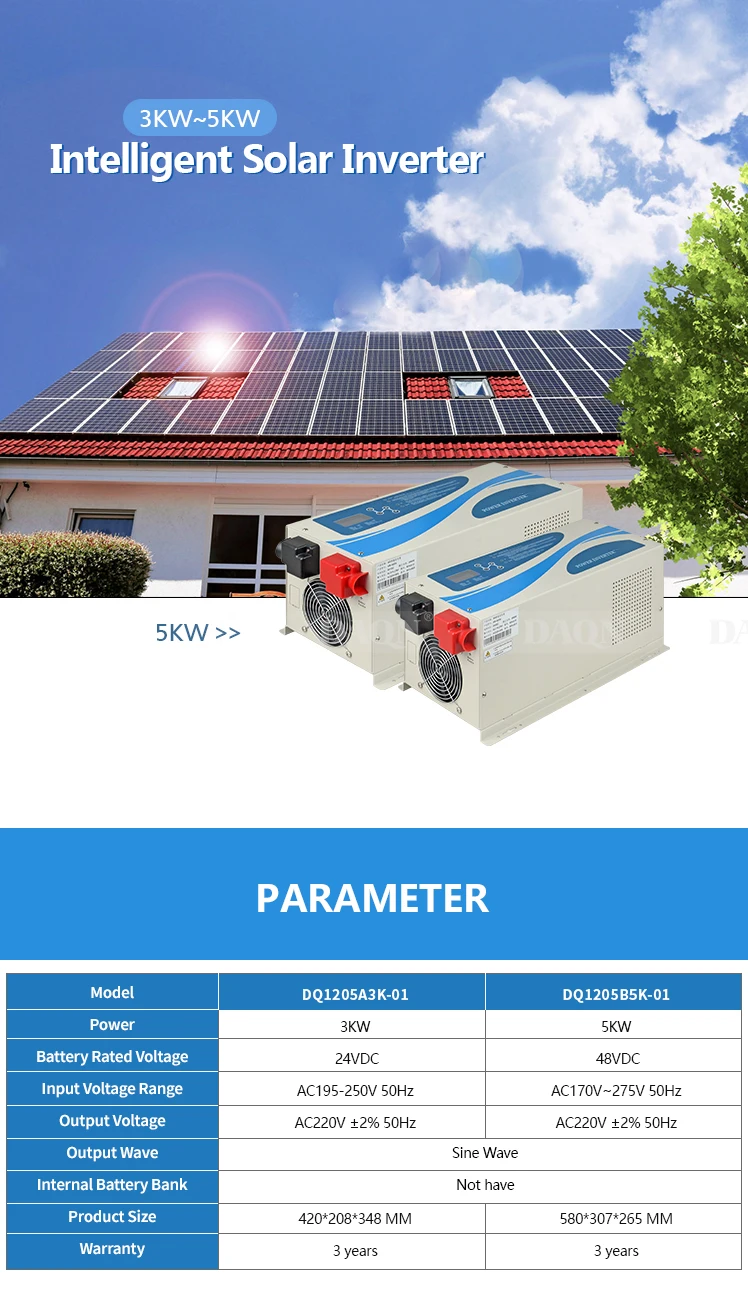 ALLTOP Hybrid Solar Energy System On Grid 3KW 5KW Intelligent Solar Inverter for Home Use