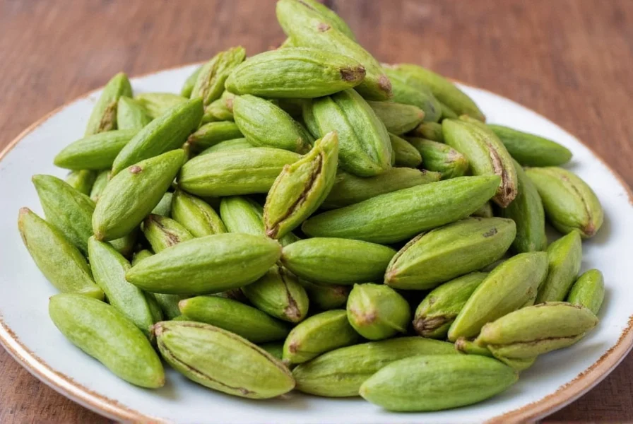 Cake decorated with cardamom pods