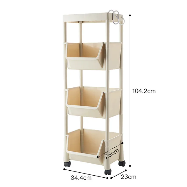 

XingYou Plastic 4 tiers kitchen shelf rack storage organizer rack for sundries