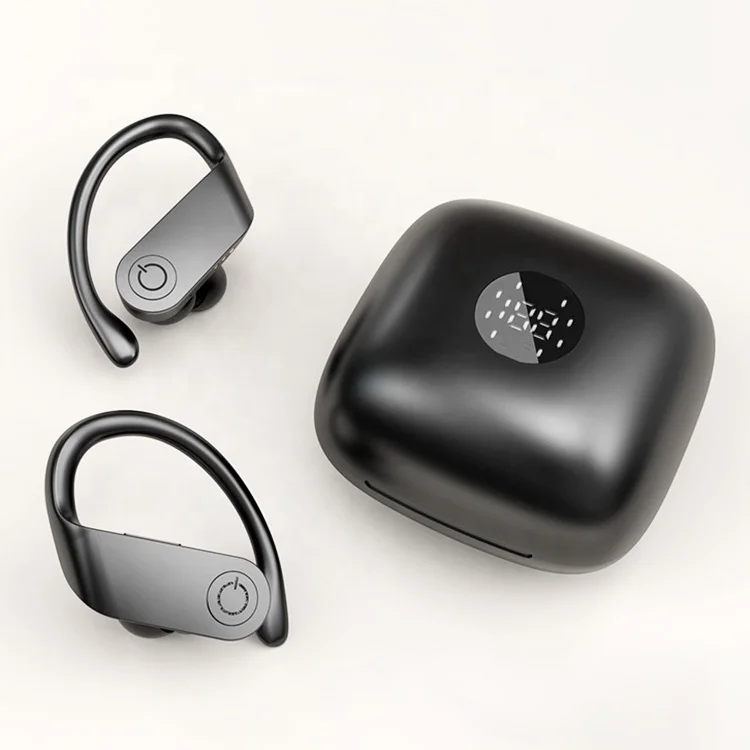

B11 Earhook TWS Stereo Siri True Earbuds Waterproof 600mAh Wireless Running Earphones Headphones Headsets, Black