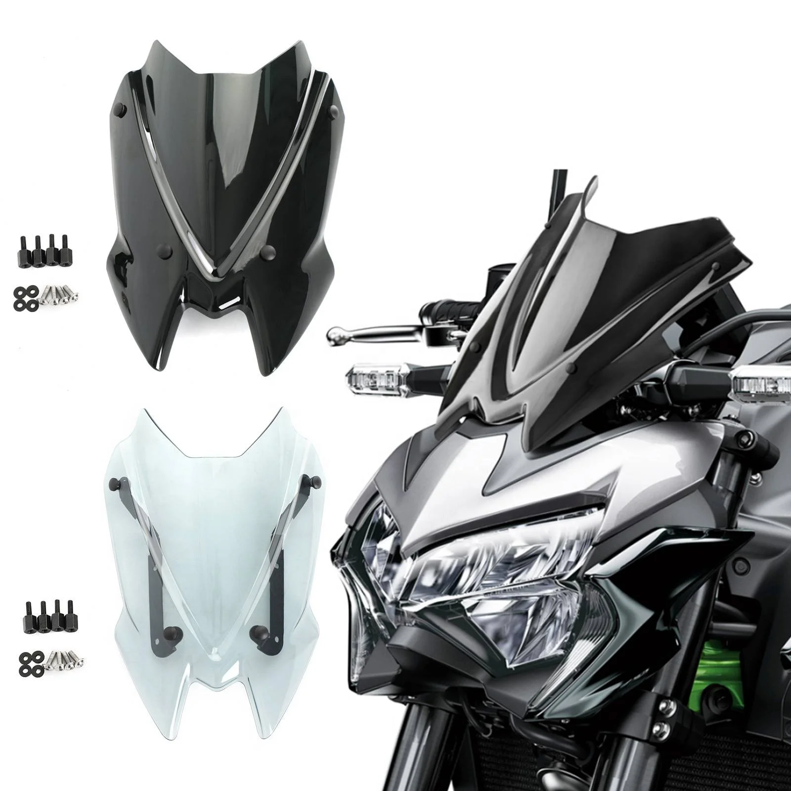 

Areyourshop Windshield Windscreen Wind Shield Protector for KAWASAKI Z650 20+