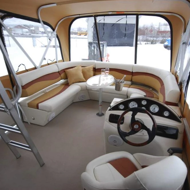 
new life recreational double deck house pontoon boat with luxury interior 