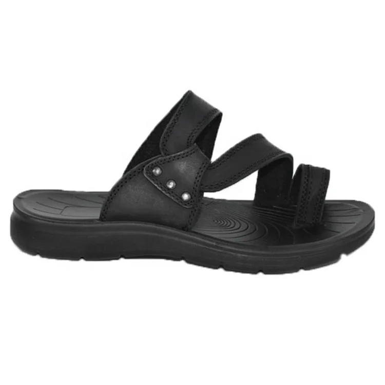 

Factory Wholesale Custom Print Beach Wear-resistant Mens Slides Slipper, Apricot
