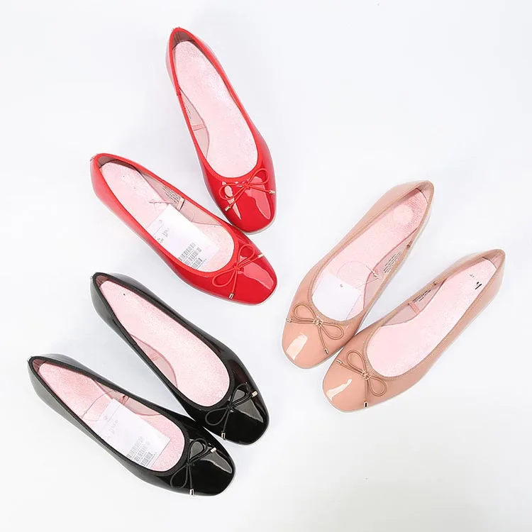 

36-42# High quality flat ballet soft square toe pumps shoes for ladies and women, As per require