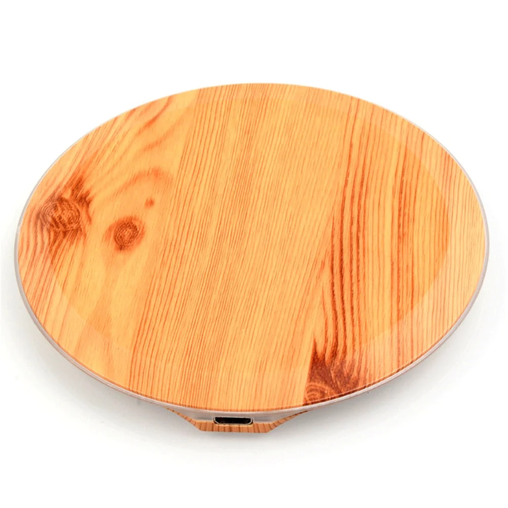 

Hot selling 15W Cargador rapido Qi Wood Fast charging Pad Mobile Phone Wooden Wireless Charger
