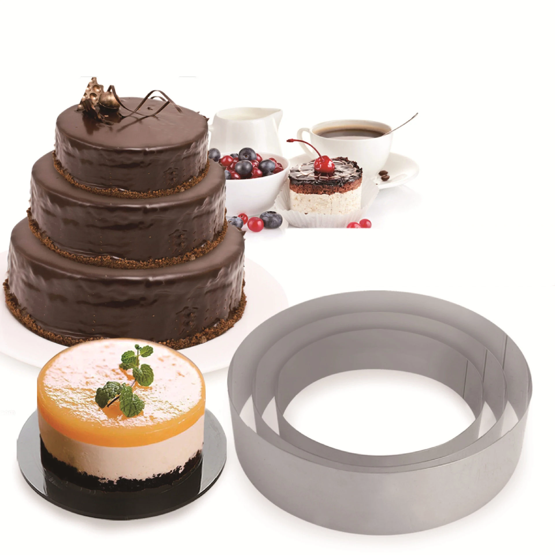 

Factory direct sale RYJ stainless steel mousse ring cake mold