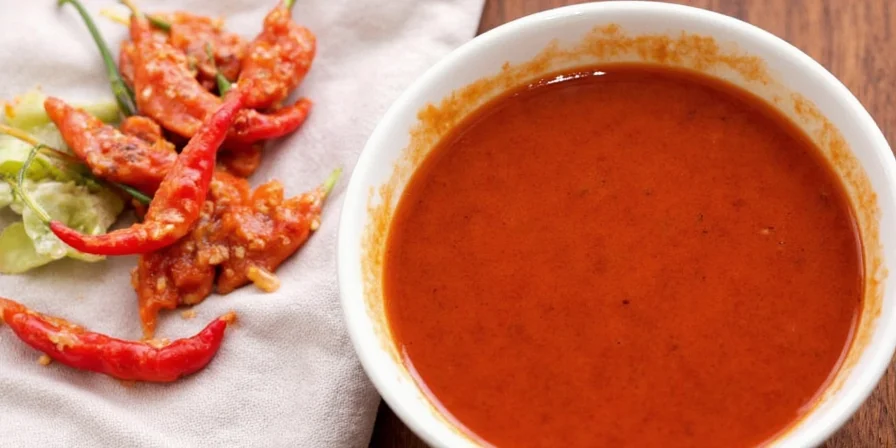 Step-by-step photos of making sweet Thai chili sauce