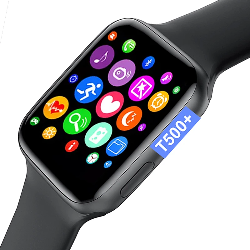 

2021 Smart Watch Heart Rate Blood Pressure Monitor Seri 6 Smartwatch 1.75 Inch Screen T500 Plus Smartwatch