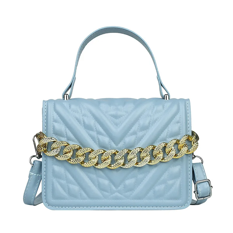 

Luxury Messenger Handbags Fashion Acrylic Chain Ladies Hand bag PU Leather Tote Bags Crossbody Shoulder Purses Flap Handbags, White,red,blue,black,orange