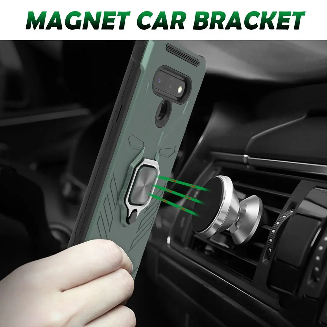 2021 Unique Hard Soft Mobile Cover Phone Cases With Upgraded Ring For