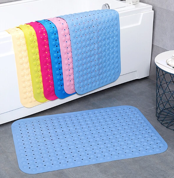 

Custom Pvc Anti Slip Bathroom Mat Showers Waterproof Floor Mat, Blue