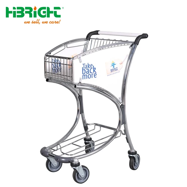
double side airport luggage trolley 