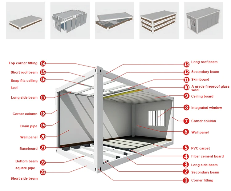 flat pack container house design