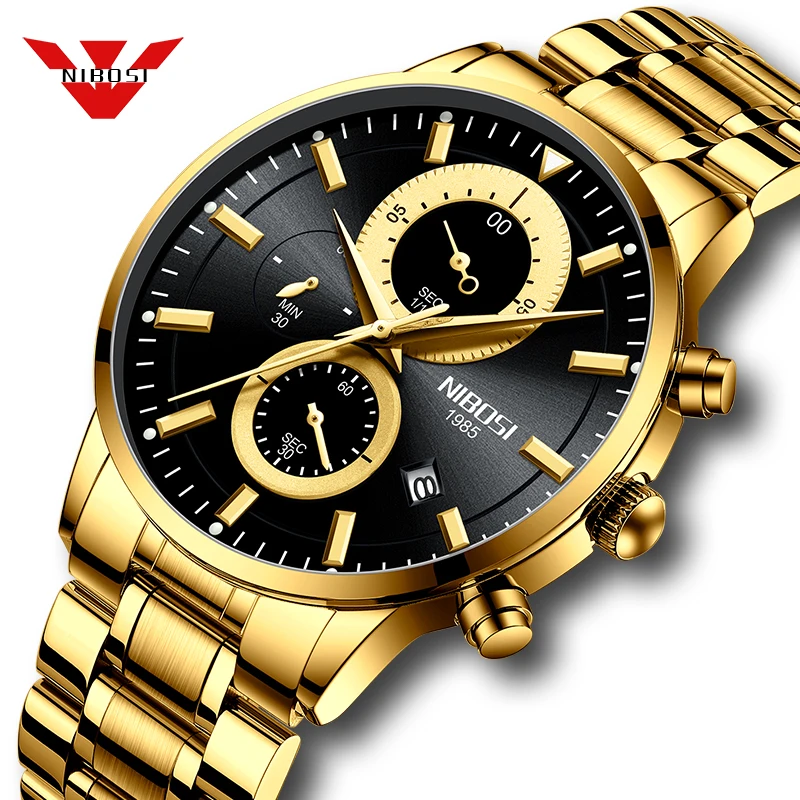 

NIBOSI Men Watches Luxury Famous Top Brand Men's Fashion Casual Dress Watch Military Quartz Wristwatches Relogio Masculino