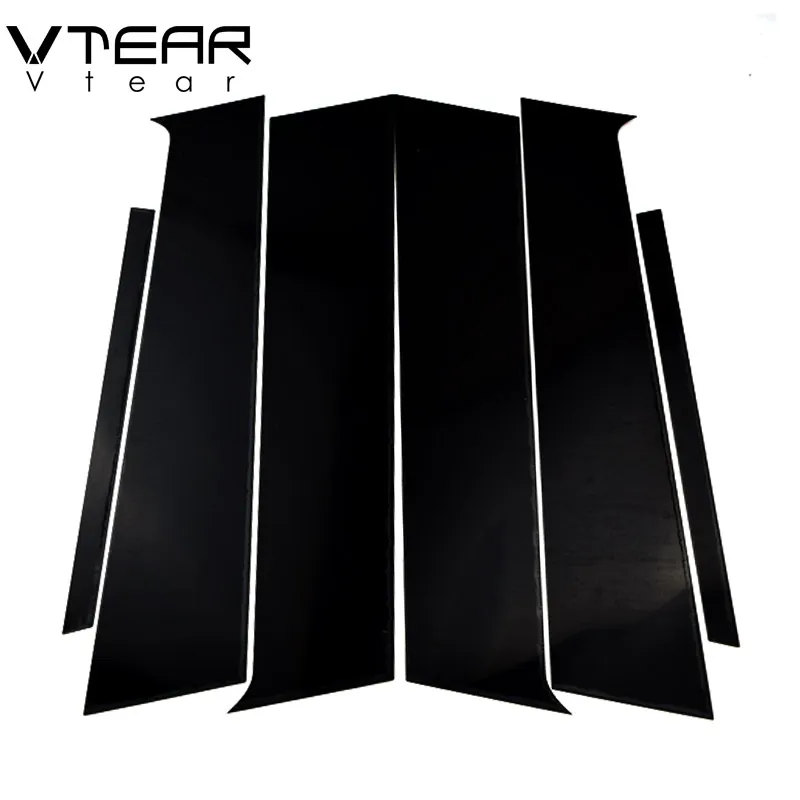 

Vtear For Mitsubishi Lancer window BC pillar decorative stickers center column post film accessories car-styling decoration auto, Black