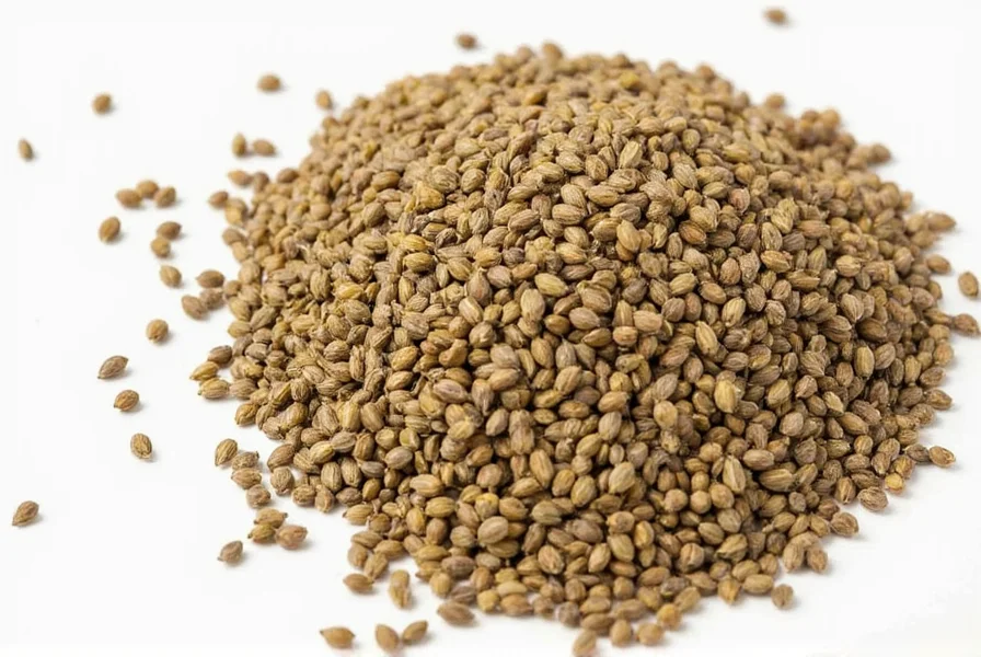 Coriander seeds stored in glass jars with proper labeling