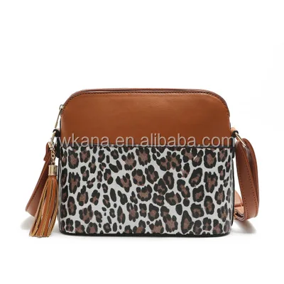 

2020 Wholesale Bag Handbags Crossbody Purse Boutique Shoulder Bag Women Leopard Fringe Messenger Tassel Bag, 7 colors