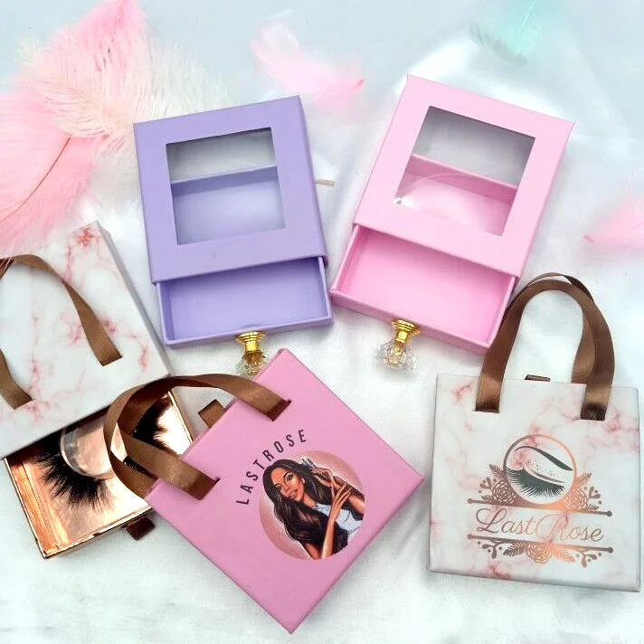 

fluffy 25mm magnetic eyelashes packed with empty lash packing boxes unique eyelash nude paper packaging box custom vendors, Mixed colors