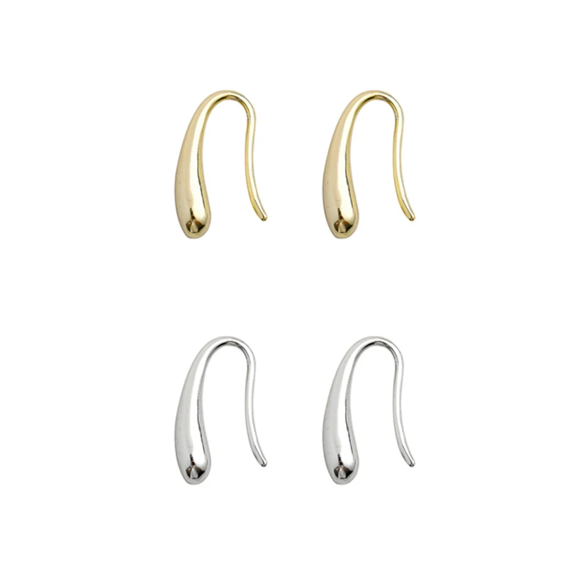 

E088 Classic 925 sterling silver golden and silver plating color tear drop thread hook back earrings