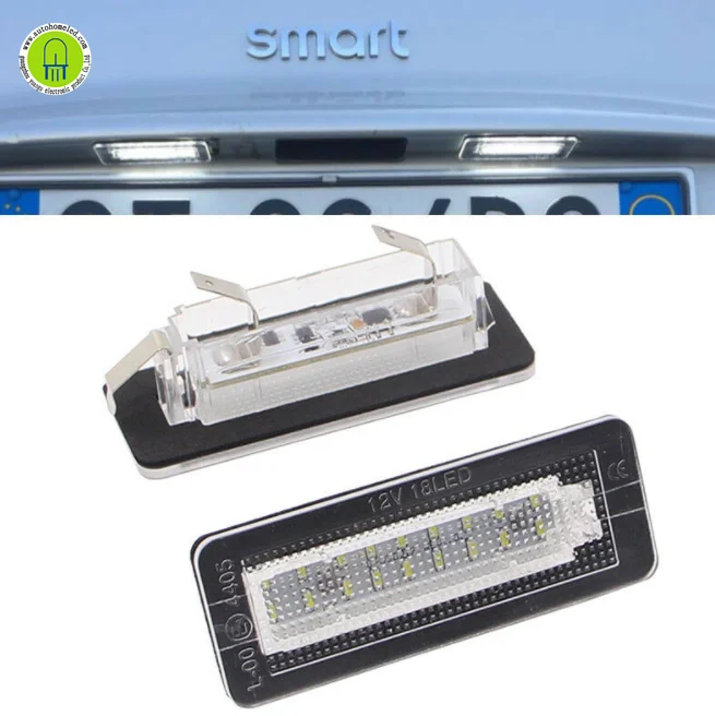 

Factory Wholesale 18SMD 2 Piece White LED Number License Plate Light Fit For Smart Fortwo