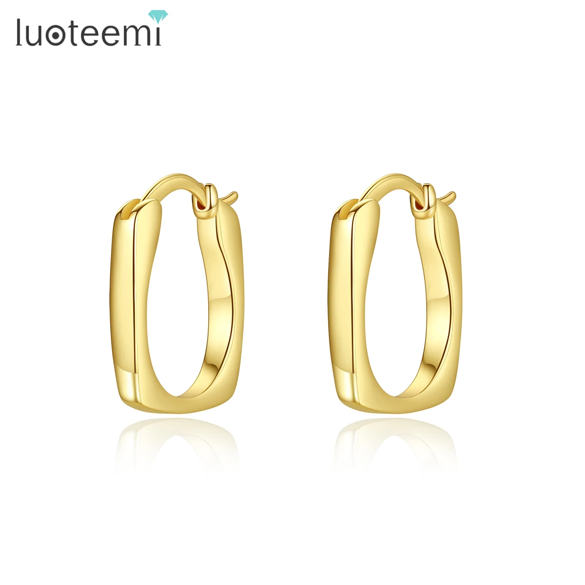 

LUOTEEMI Hoop Popular Earing Huggies High Quality Accessory Vintage Fashion Large Gold African Earring