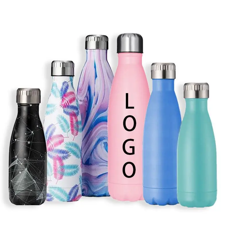 

Outdoor Sports Drink Cola Flask Mountain Biking Double Wall Thermos Stainless Steel Bike Gradient Water Bottle