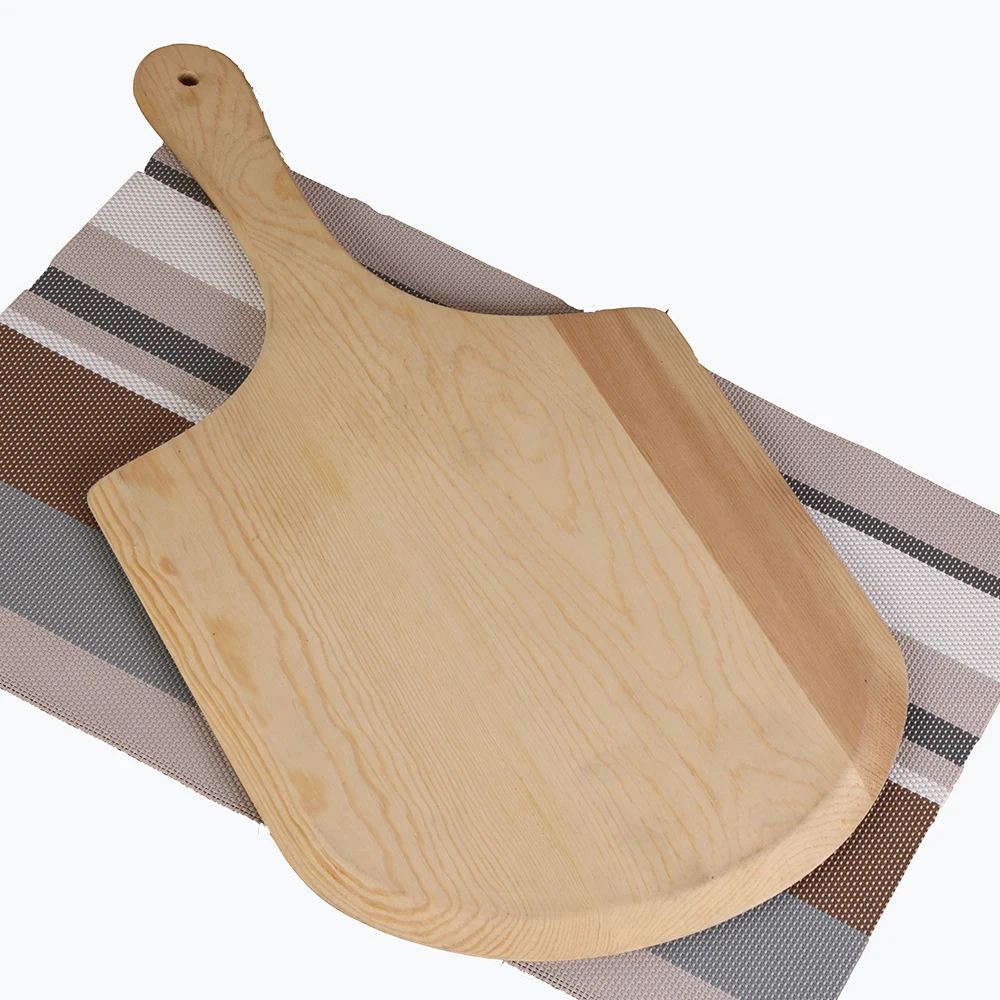 Large Pine Premium Natural Wooden Pizza Peel Board Paddle And Cutting