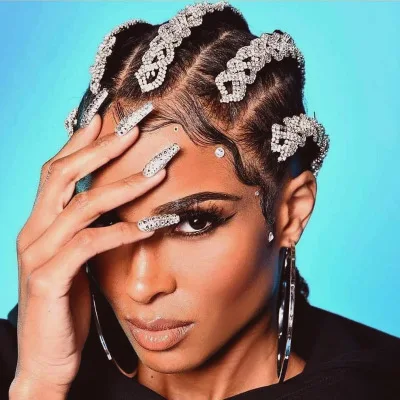 

Long Dreadlocks Metal Hair Accessories European and American Hip-hop Headwear, As the picture