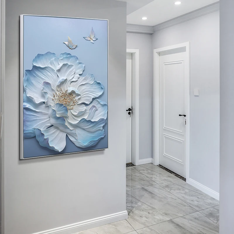 

Relife Best Seller 80*120 100% Handmade Resin Painting With Aluminum Frame 3d Home Wall Decor Flower, Customized color