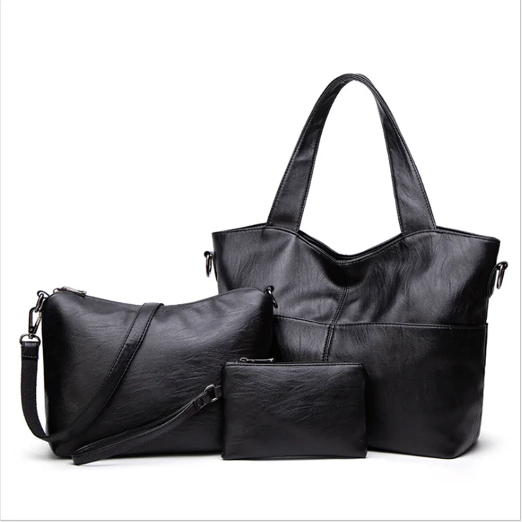 

Large Capacity PU Leather Solid Color Tote Bag Women Tote Bag Purses and Handbags, 3 colors