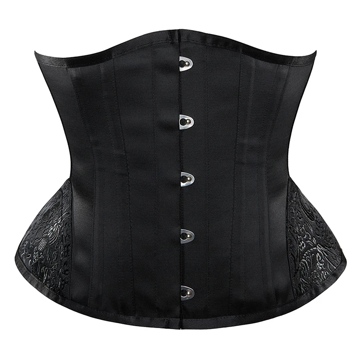 5 Buttons Underbust Corset Women Vintage Waist Cinchers 14 Steel Boned Cupless Bustier Corselet
