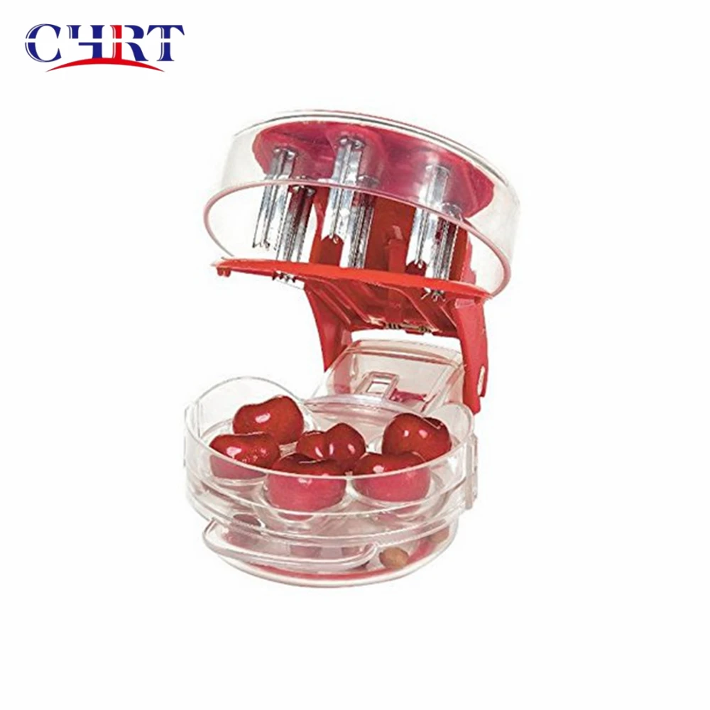 

Chrt Wholesale Portable gadgets 2022 innovativ Fruit Vegetable Nuclear Stone Corer Cherry Olive Pitter for Corer Seed Removal, Red