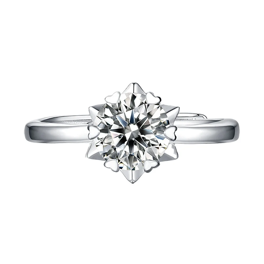 

3 Carat Moissanite Diamond Sterling Silver Ring Wedding Sample Engagement Rings