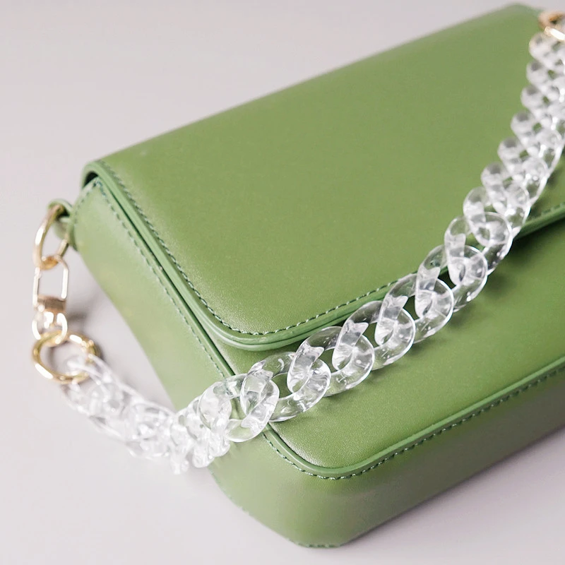 

22mm 30mm Transparent Bag Strap Clear Acrylic Cross Body Purse Chain For Handbags, As picture