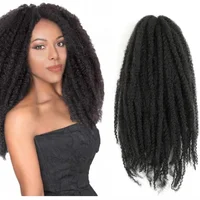 

Wholesale 18 Inch 60g 100% Kanekalon Synthetic Fiber Marley Braid Afro Kinky Braid Hair Afro Kinky Twist Hair Marley Hair Braid