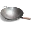 Chinese Wooden handle Carbon Steel Wok With Wooden Handle and a iron ear