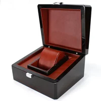 

2019 Classical Single Luxury Wooden Custom Logo Watch Packaging Gift box unique jewelry gift watch box