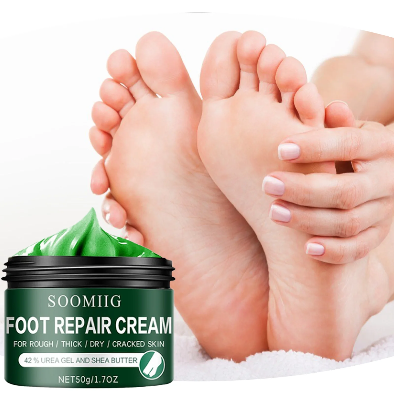 

2021 Hot Sale Foot Repair Cream for Cracked Heels Rough Dry Thick Skin Care Dead Exfoliating Feet Spa Pedicure Crack Foot Cream, Green