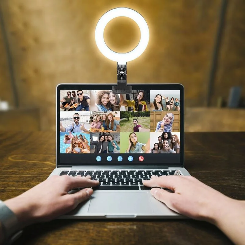 

Dimmable 6 Inch Circle Photography Lighting 3 Colour Led Ring Light With Phone Stand