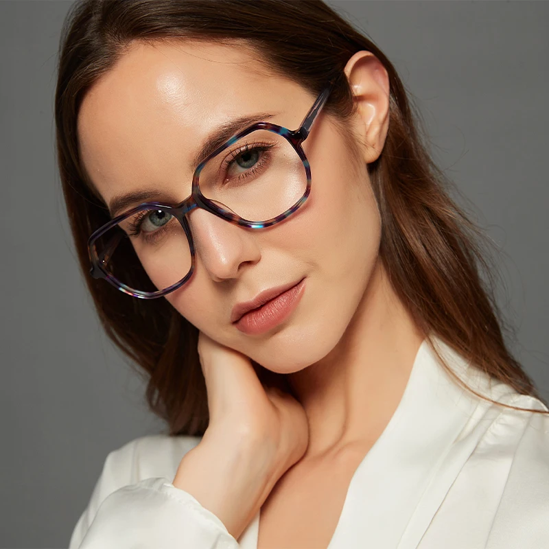 

2021 Newest Elegant acetate optical eyeglasses frames thin eyewear multicolor spectacle glasses frames for unisex men women, Custom colors