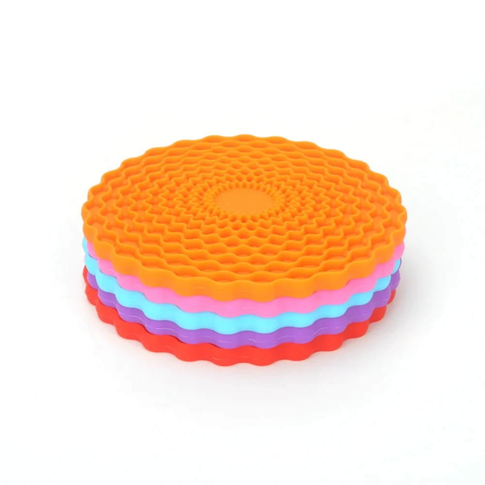 

Factory Direct Selling Multipurpose Silicone Round Drying Mat Silicone Pot Holders Non Slip Heat Resistant Hot Pads, Customized