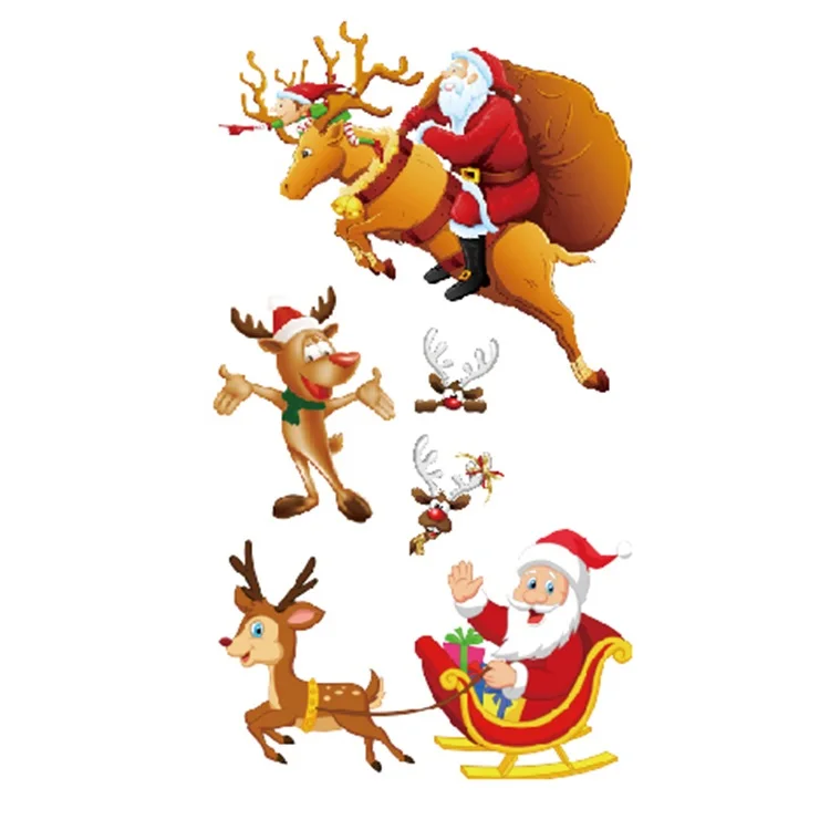 

Wholesale factory price OEM personality Christmas series children's body waterproof tattoo stickers, Metallic / colorful / customized